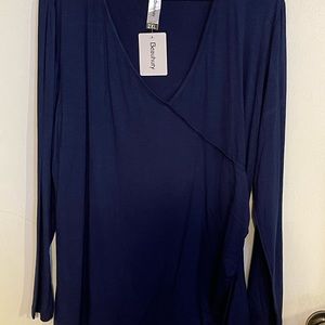 Blue long sleeve blouse